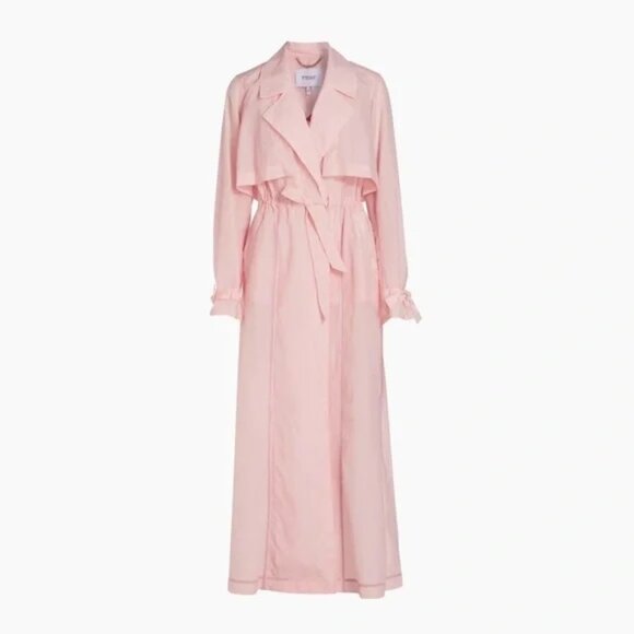 NWT DEREK LAM 10 CROSBY LEXI TRENCH COAT, PINK, SMALL - Picture 3 of 13